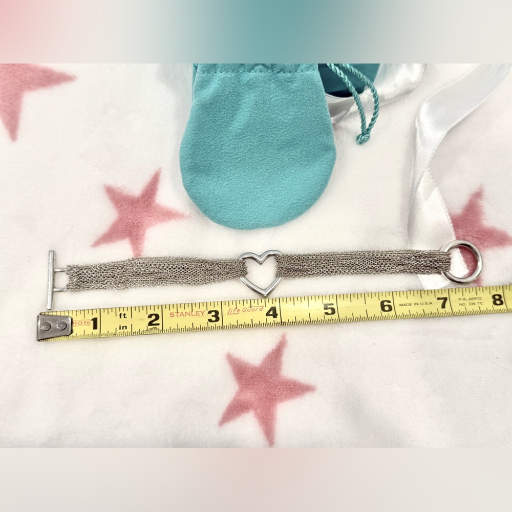 Tiffany & Co Silver Heart Chain Bracelet 925 - Picture 4 of 4